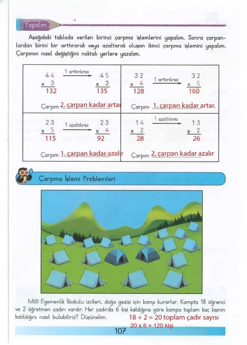 3. Sınıf Matematik Ders Kitabı Cevapları Meb Yayınları Sayfa 107 Çözüm Görseli
