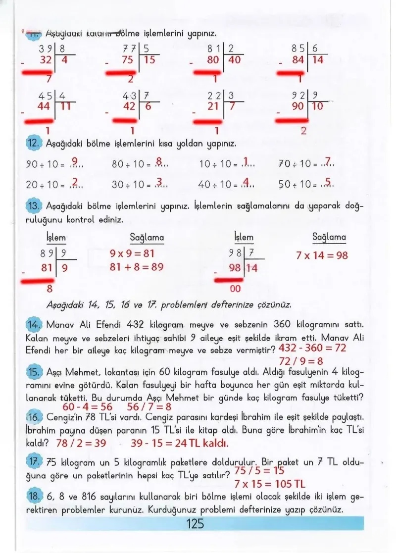 3. Sınıf Matematik Ders Kitabı Cevapları Meb Yayınları Sayfa 125 Çözüm Görseli