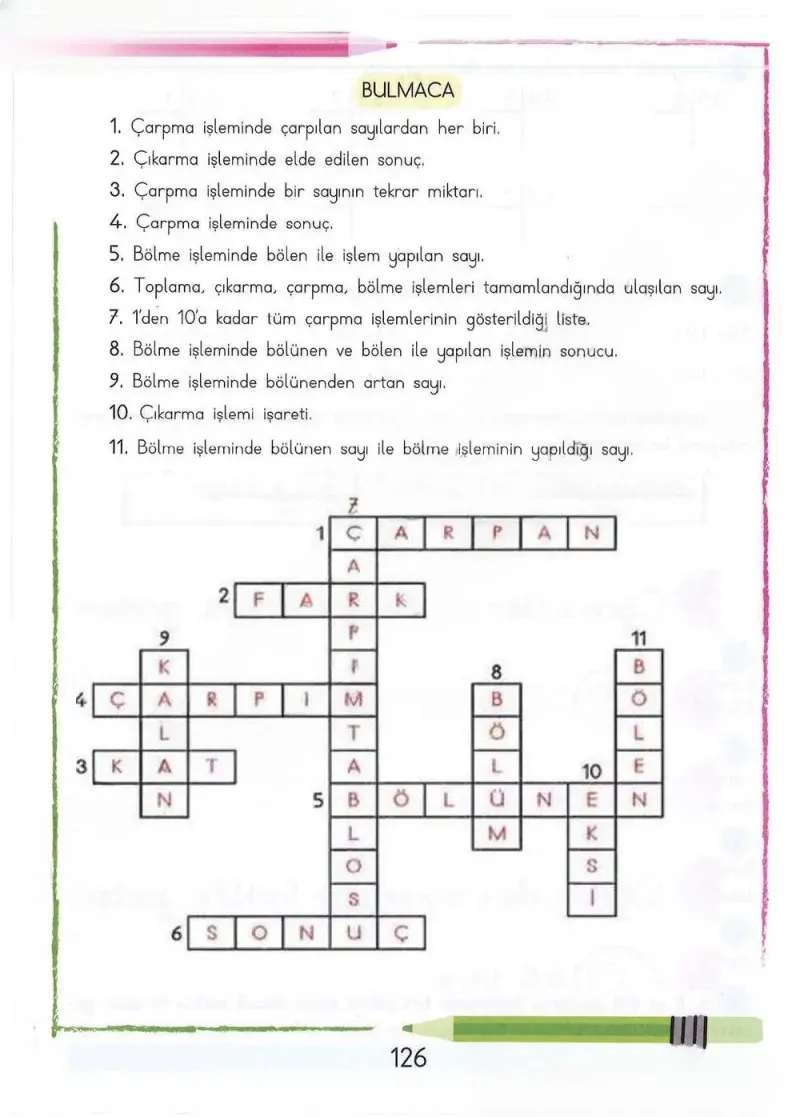 3. Sınıf Matematik Ders Kitabı Cevapları Meb Yayınları Sayfa 126 Çözüm Görseli