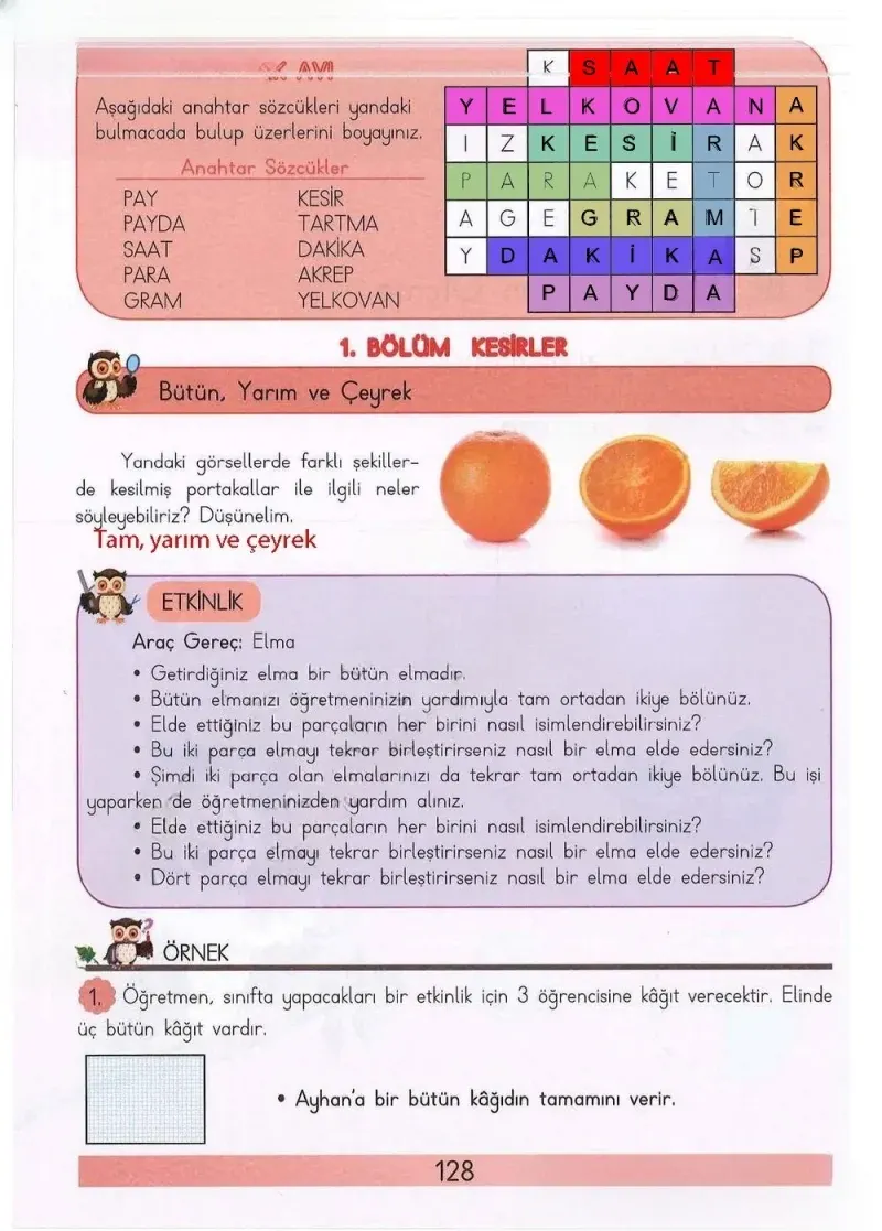 3. Sınıf Matematik Ders Kitabı Cevapları Meb Yayınları Sayfa 128 Çözüm Görseli