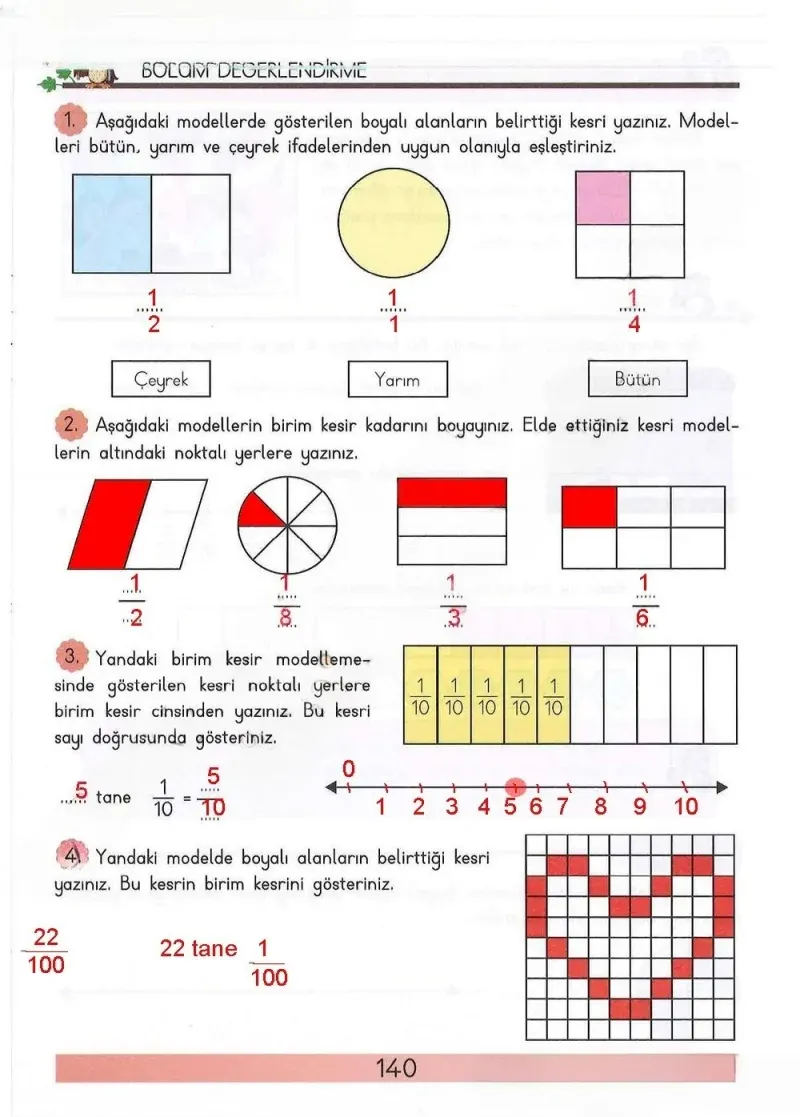 3. Sınıf Matematik Ders Kitabı Cevapları Meb Yayınları Sayfa 140 Çözüm Görseli