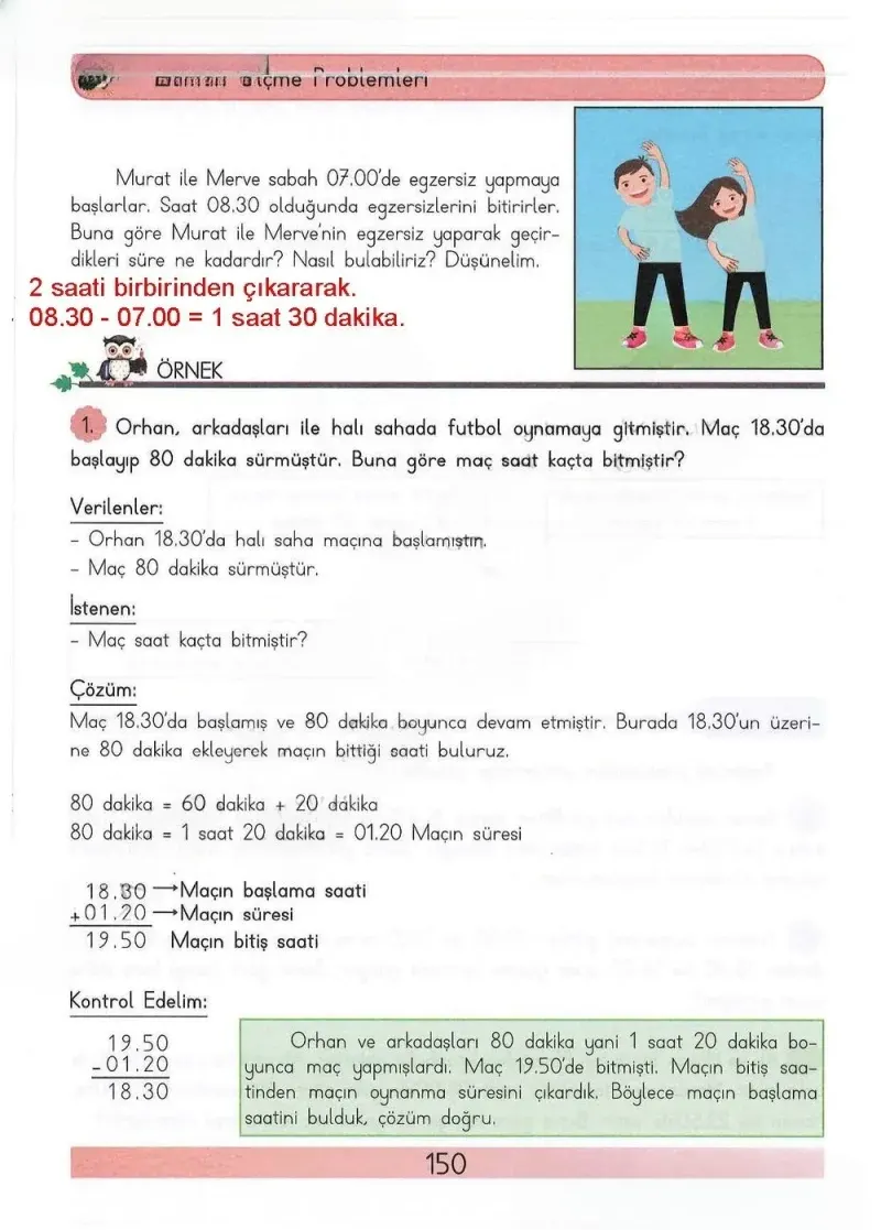 3. Sınıf Matematik Ders Kitabı Cevapları Meb Yayınları Sayfa 150 Çözüm Görseli