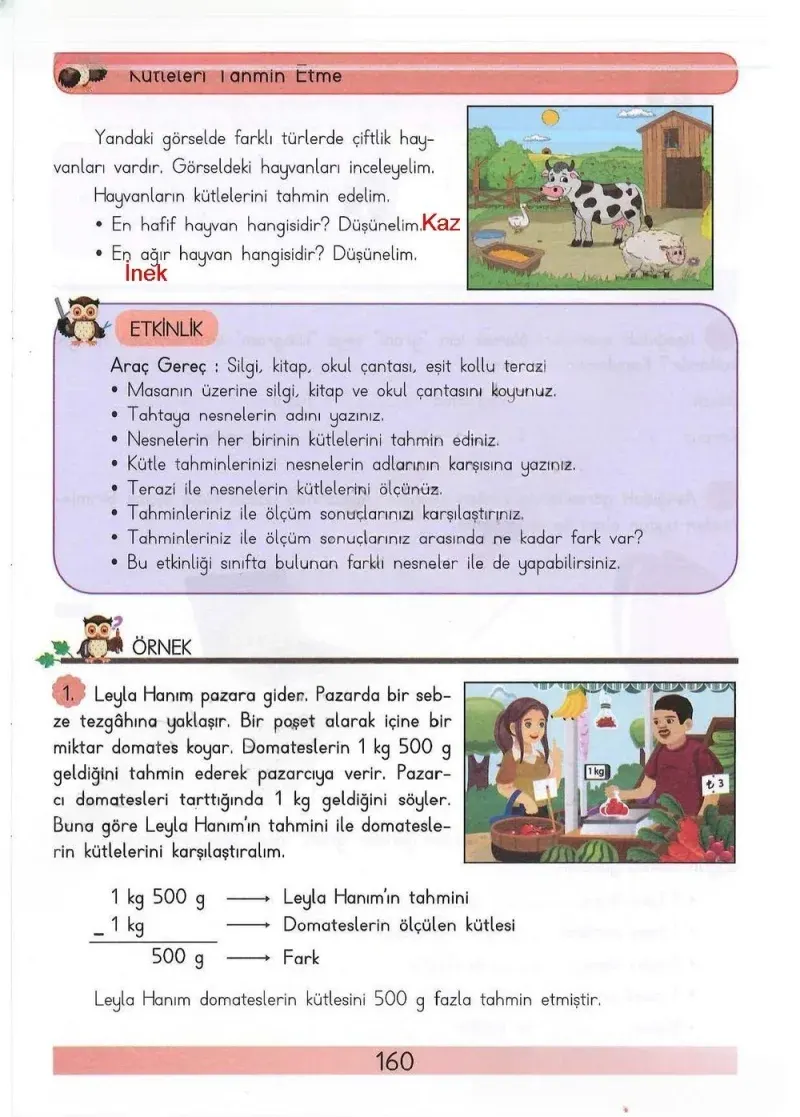 3. Sınıf Matematik Ders Kitabı Cevapları Meb Yayınları Sayfa 160 Çözüm Görseli