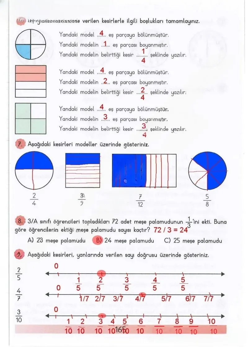3. Sınıf Matematik Ders Kitabı Cevapları Meb Yayınları Sayfa 165 Çözüm Görseli