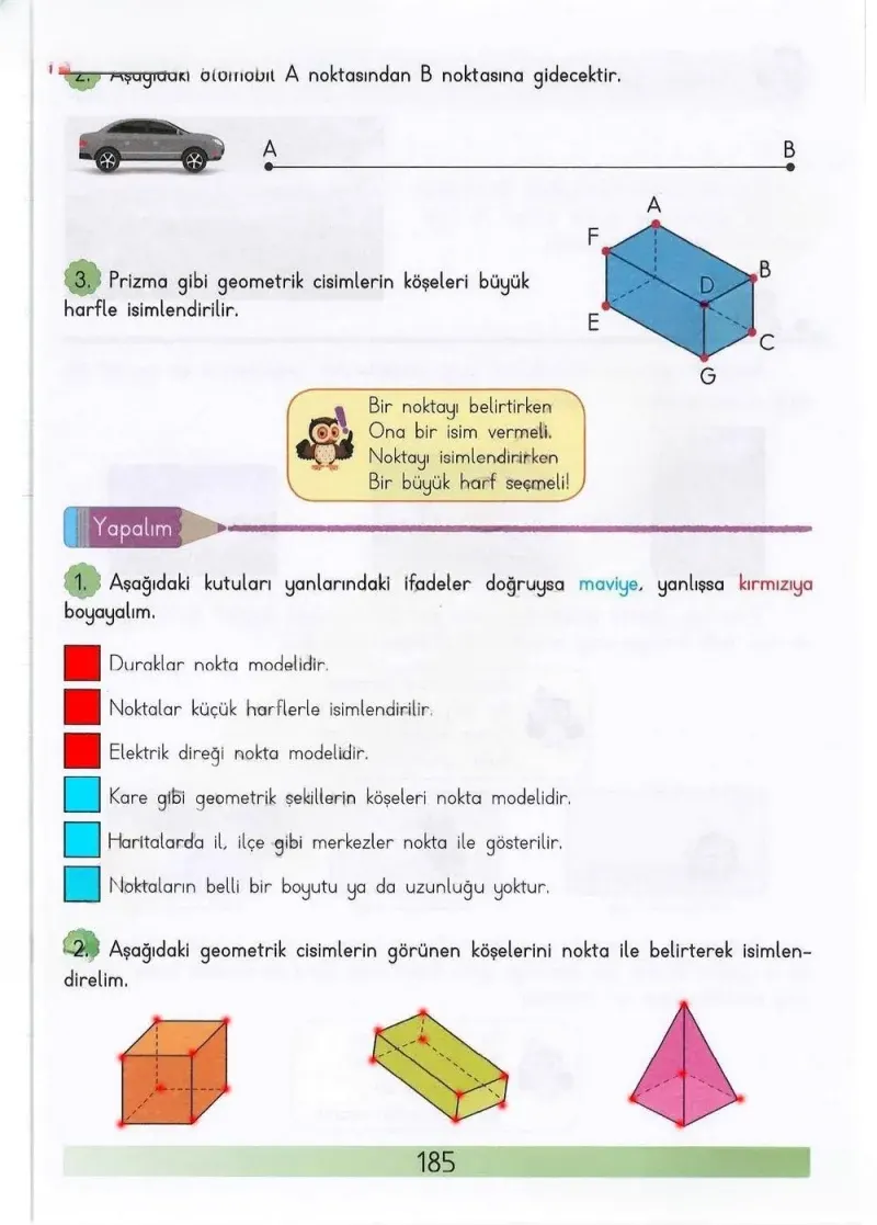 3. Sınıf Matematik Ders Kitabı Cevapları Meb Yayınları Sayfa 185 Çözüm Görseli