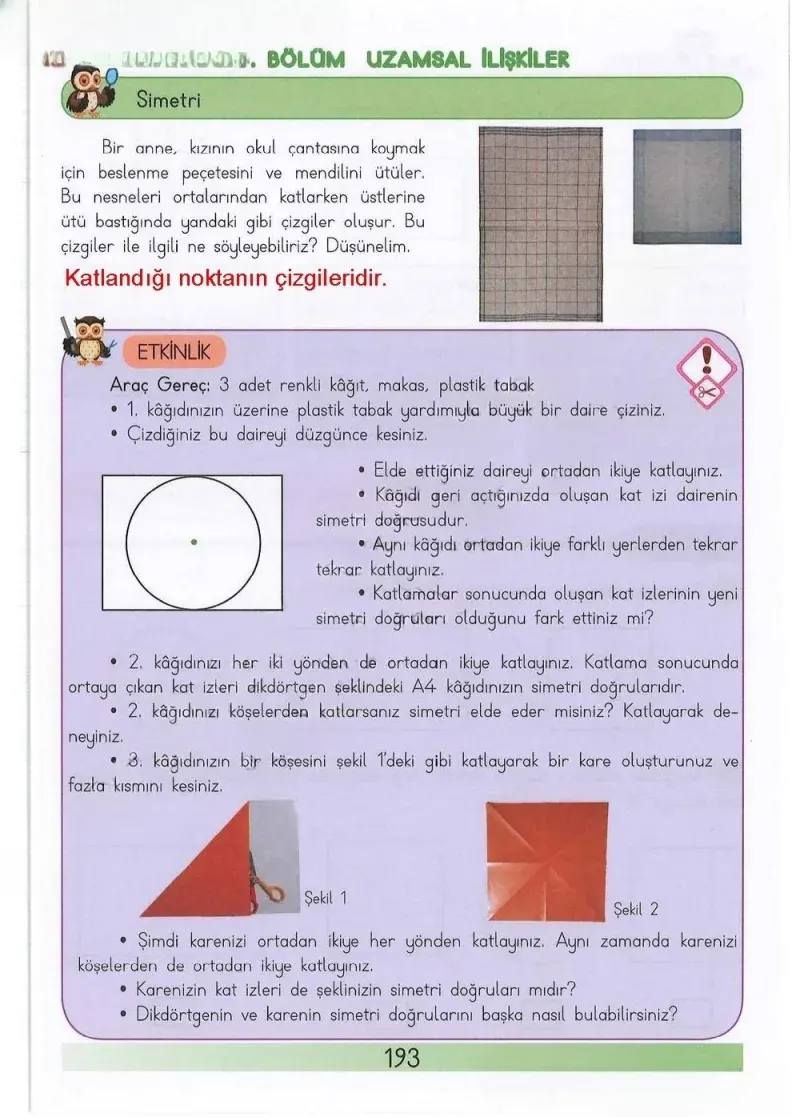 3. Sınıf Matematik Ders Kitabı Cevapları Meb Yayınları Sayfa 193 Çözüm Görseli