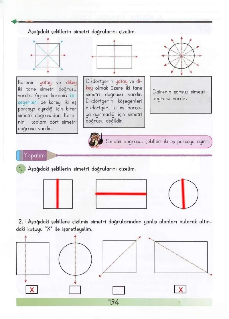 3. Sınıf Matematik Ders Kitabı Cevapları Meb Yayınları Sayfa 194 Çözüm Görseli