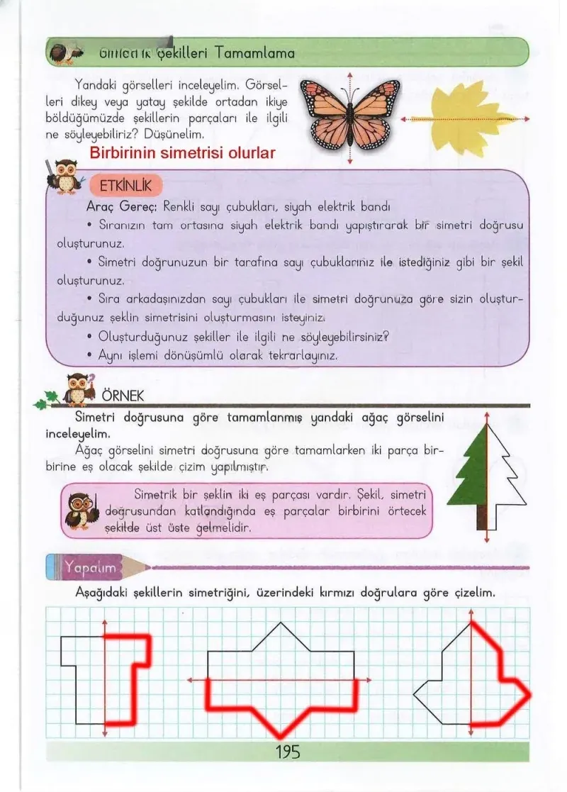 3. Sınıf Matematik Ders Kitabı Cevapları Meb Yayınları Sayfa 195 Çözüm Görseli