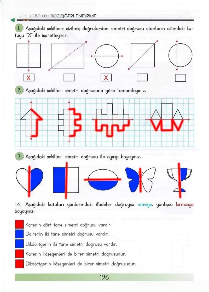 3. Sınıf Matematik Ders Kitabı Cevapları Meb Yayınları Sayfa 196 Çözüm Görseli