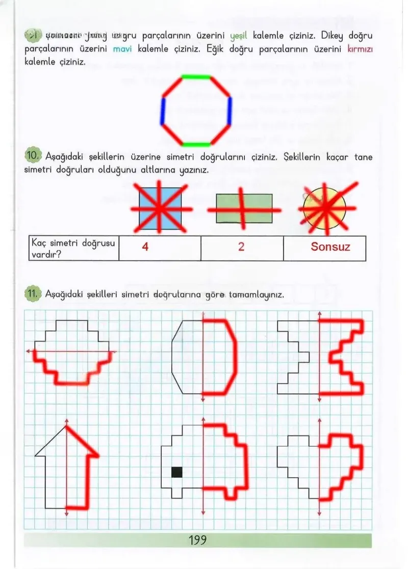 3. Sınıf Matematik Ders Kitabı Cevapları Meb Yayınları Sayfa 199 Çözüm Görseli