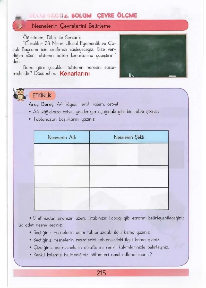 3. Sınıf Matematik Ders Kitabı Cevapları Meb Yayınları Sayfa 215 Çözüm Görseli