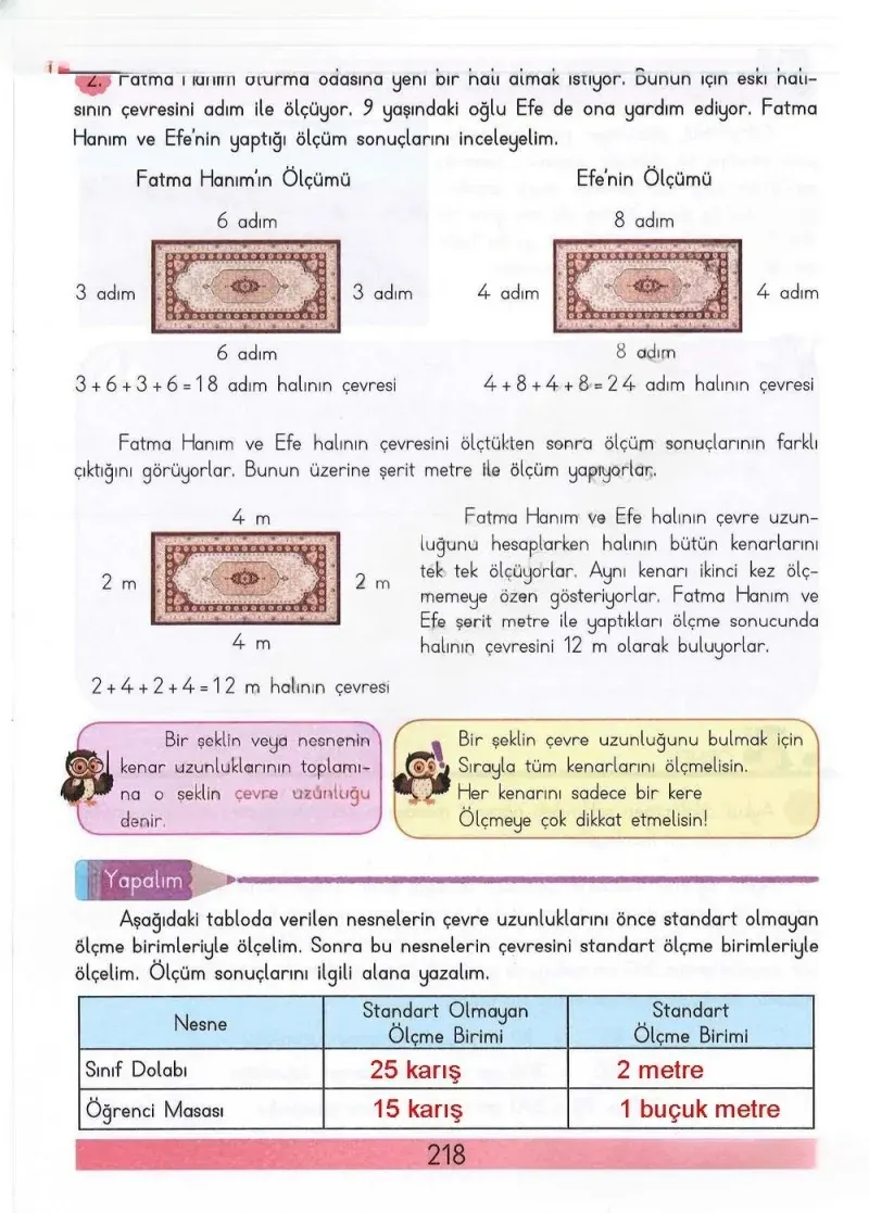 3. Sınıf Matematik Ders Kitabı Cevapları Meb Yayınları Sayfa 218 Çözüm Görseli
