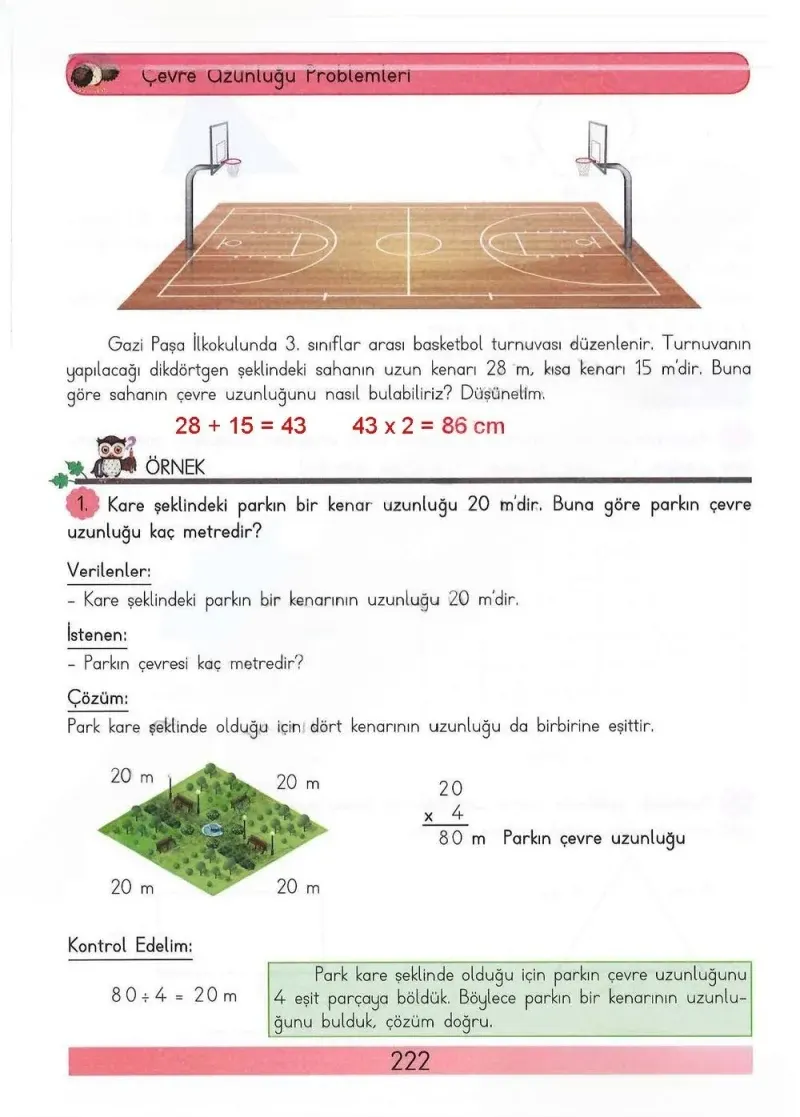 3. Sınıf Matematik Ders Kitabı Cevapları Meb Yayınları Sayfa 222 Çözüm Görseli