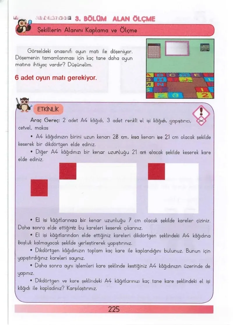 3. Sınıf Matematik Ders Kitabı Cevapları Meb Yayınları Sayfa 225 Çözüm Görseli
