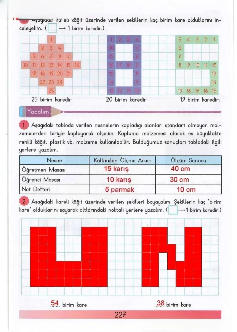 3. Sınıf Matematik Ders Kitabı Cevapları Meb Yayınları Sayfa 227 Çözüm Görseli