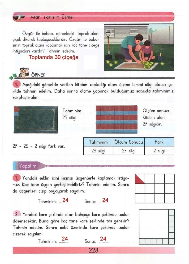 3. Sınıf Matematik Ders Kitabı Cevapları Meb Yayınları Sayfa 228 Çözüm Görseli