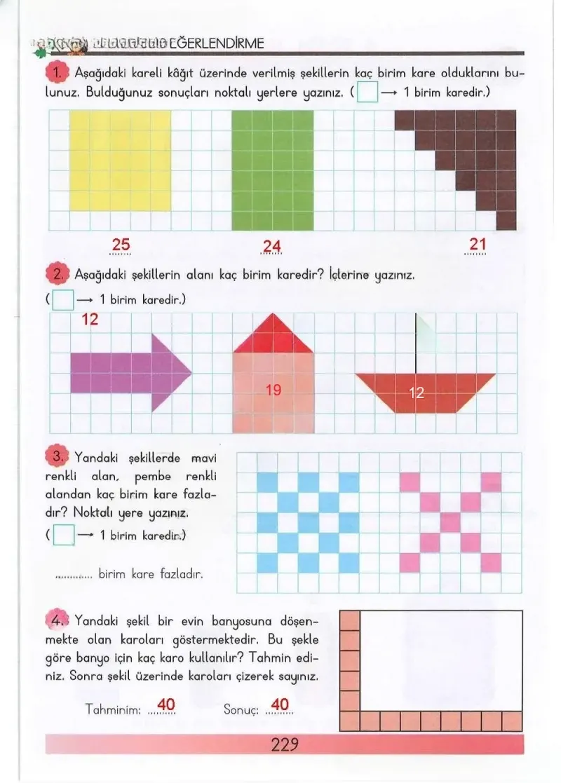 3. Sınıf Matematik Ders Kitabı Cevapları Meb Yayınları Sayfa 229 Çözüm Görseli