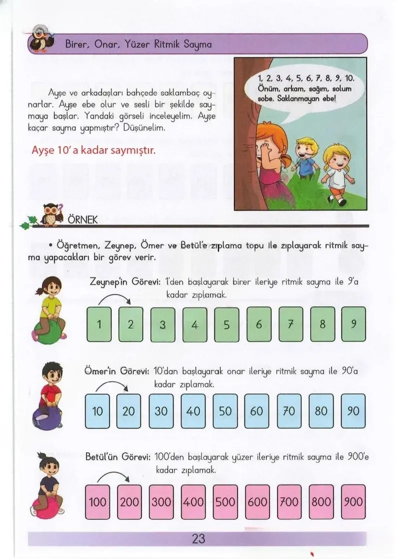 3. Sınıf Matematik Ders Kitabı Cevapları Meb Yayınları Sayfa 23 Çözüm Görseli