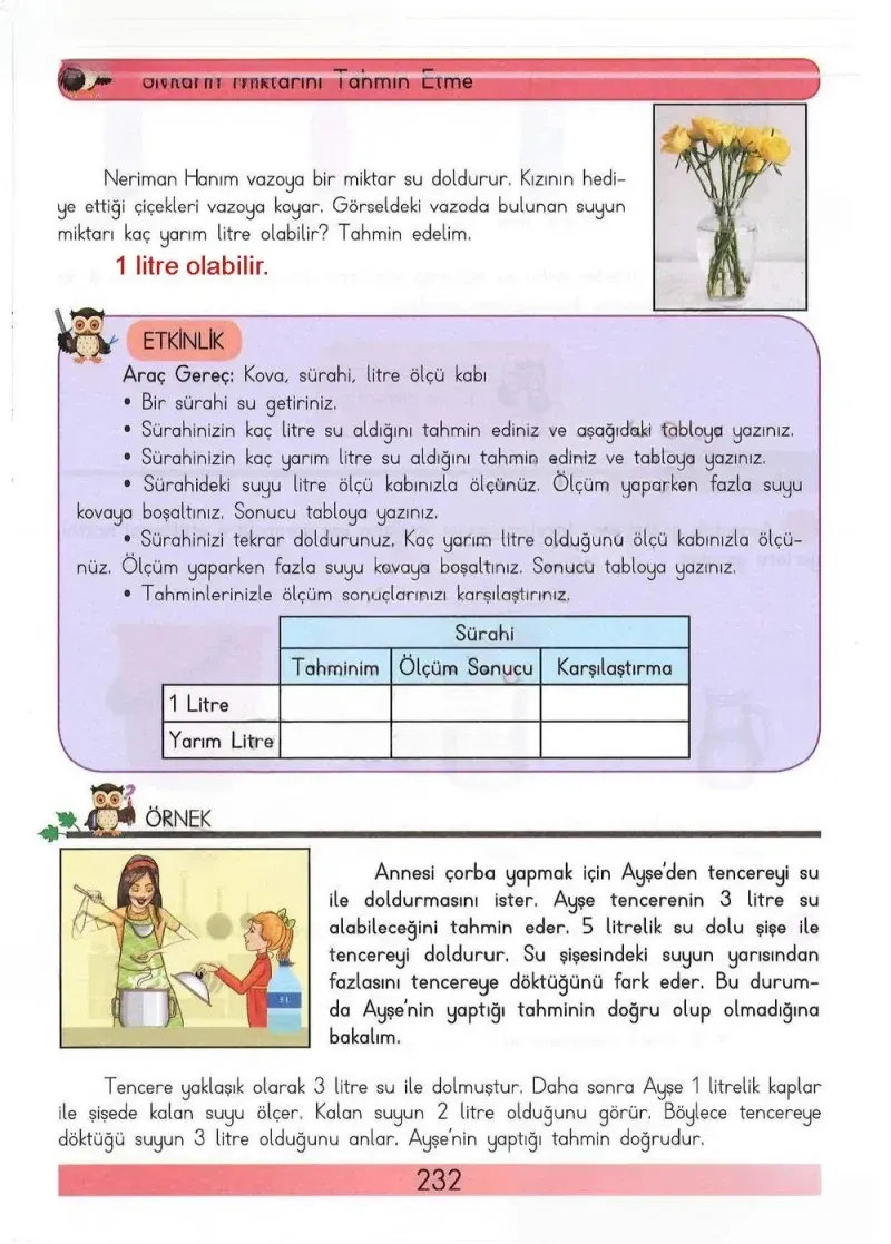 3. Sınıf Matematik Ders Kitabı Cevapları Meb Yayınları Sayfa 232 Çözüm Görseli