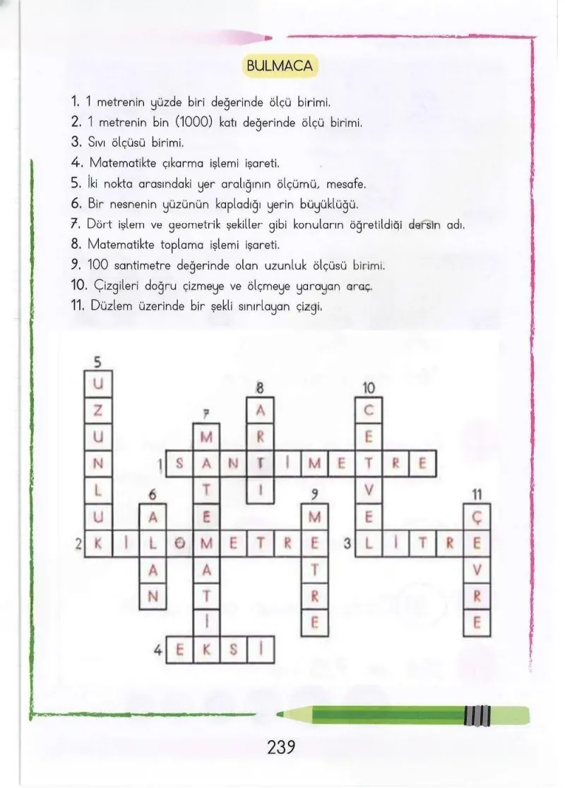 3. Sınıf Matematik Ders Kitabı Cevapları Meb Yayınları Sayfa 239 Çözüm Görseli