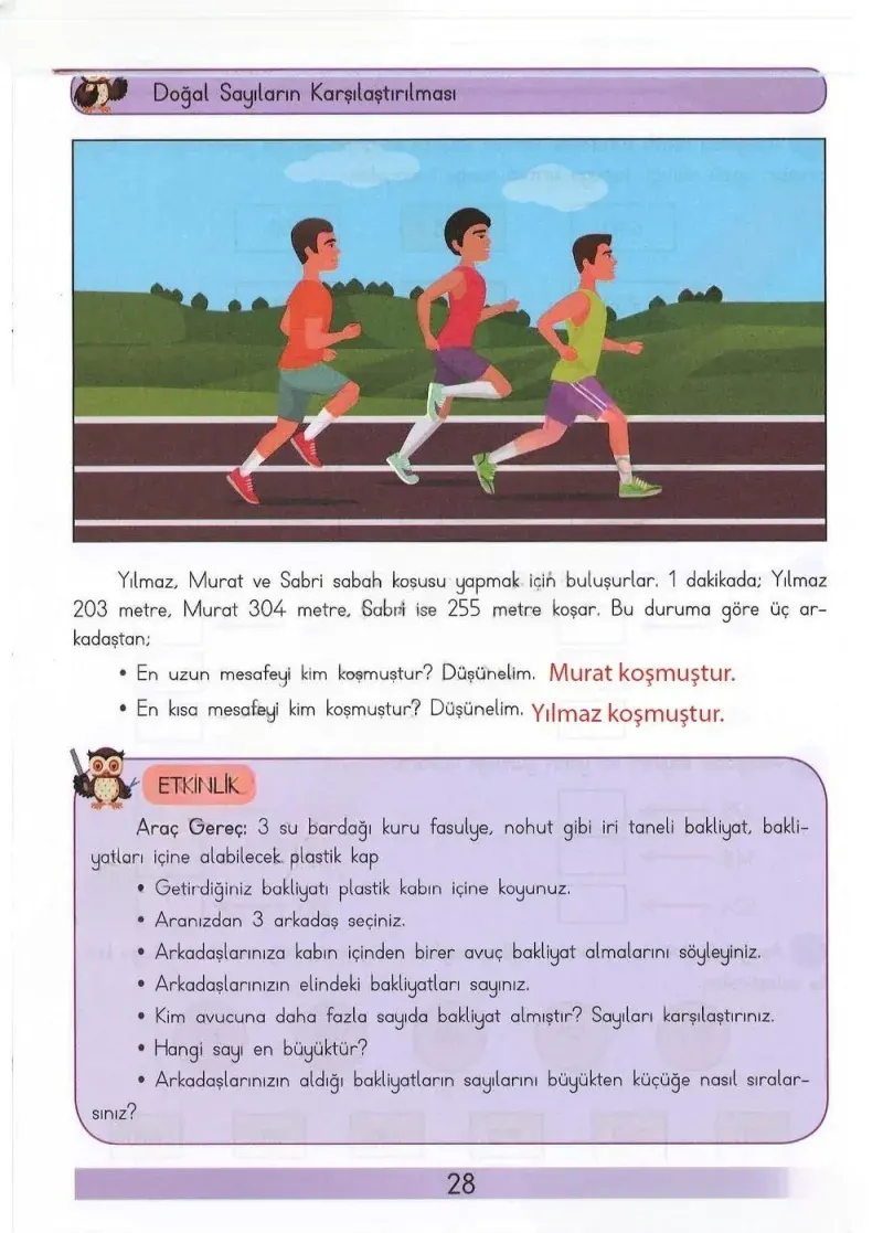 3. Sınıf Matematik Ders Kitabı Cevapları Meb Yayınları Sayfa 28 Çözüm Görseli