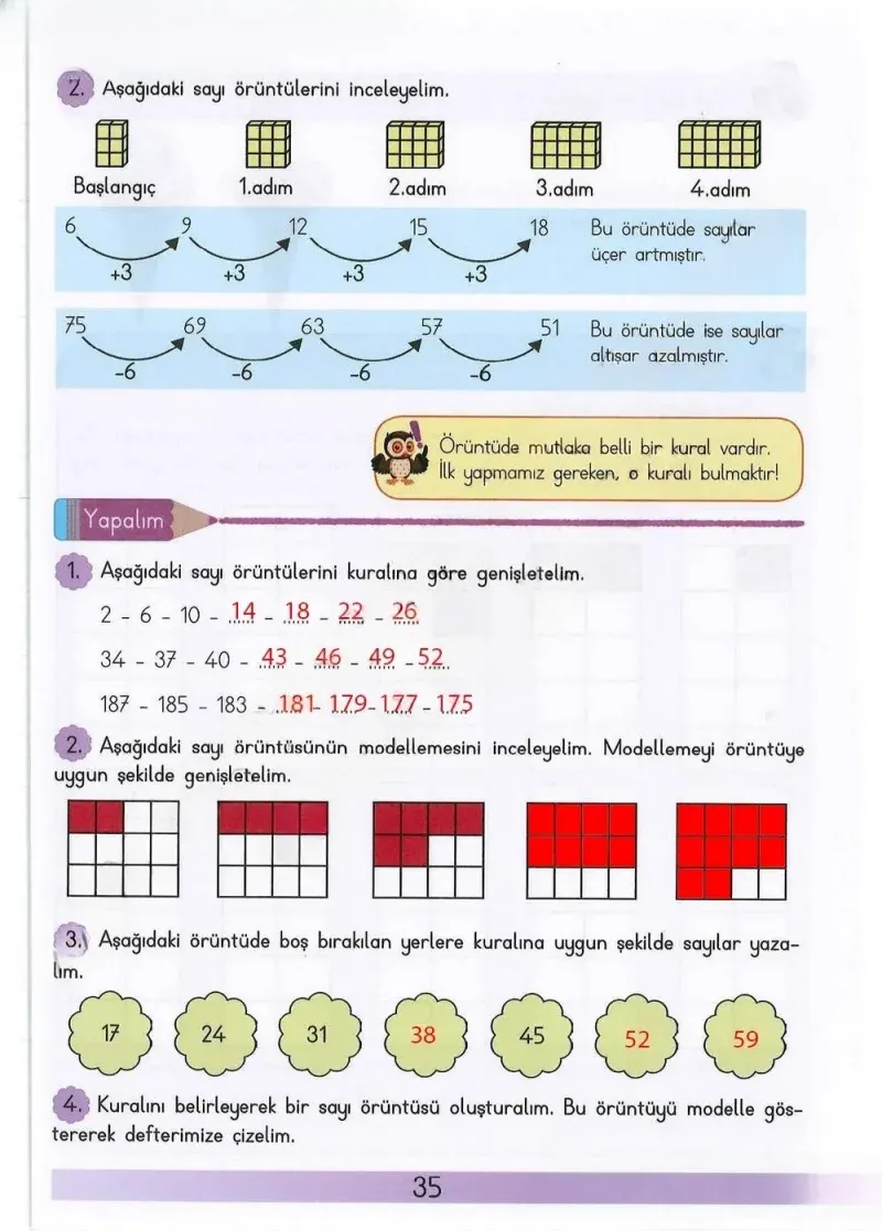 3. Sınıf Matematik Ders Kitabı Cevapları Meb Yayınları Sayfa 35 Çözüm Görseli