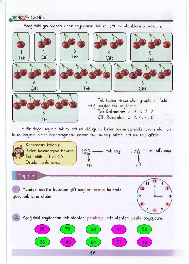 3. Sınıf Matematik Ders Kitabı Cevapları Meb Yayınları Sayfa 37 Çözüm Görseli