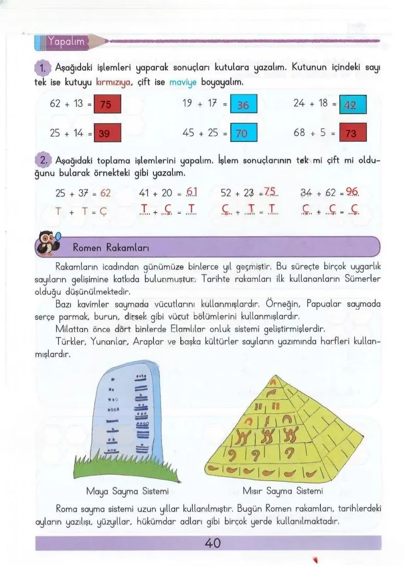 3. Sınıf Matematik Ders Kitabı Cevapları Meb Yayınları Sayfa 40 Çözüm Görseli