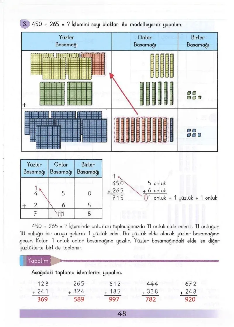 3. Sınıf Matematik Ders Kitabı Cevapları Meb Yayınları Sayfa 48 Çözüm Görseli
