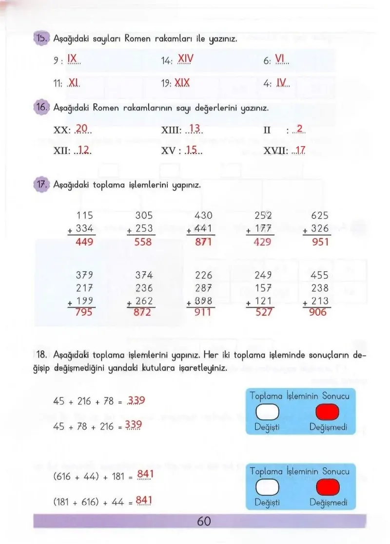 3. Sınıf Matematik Ders Kitabı Cevapları Meb Yayınları Sayfa 60 Çözüm Görseli