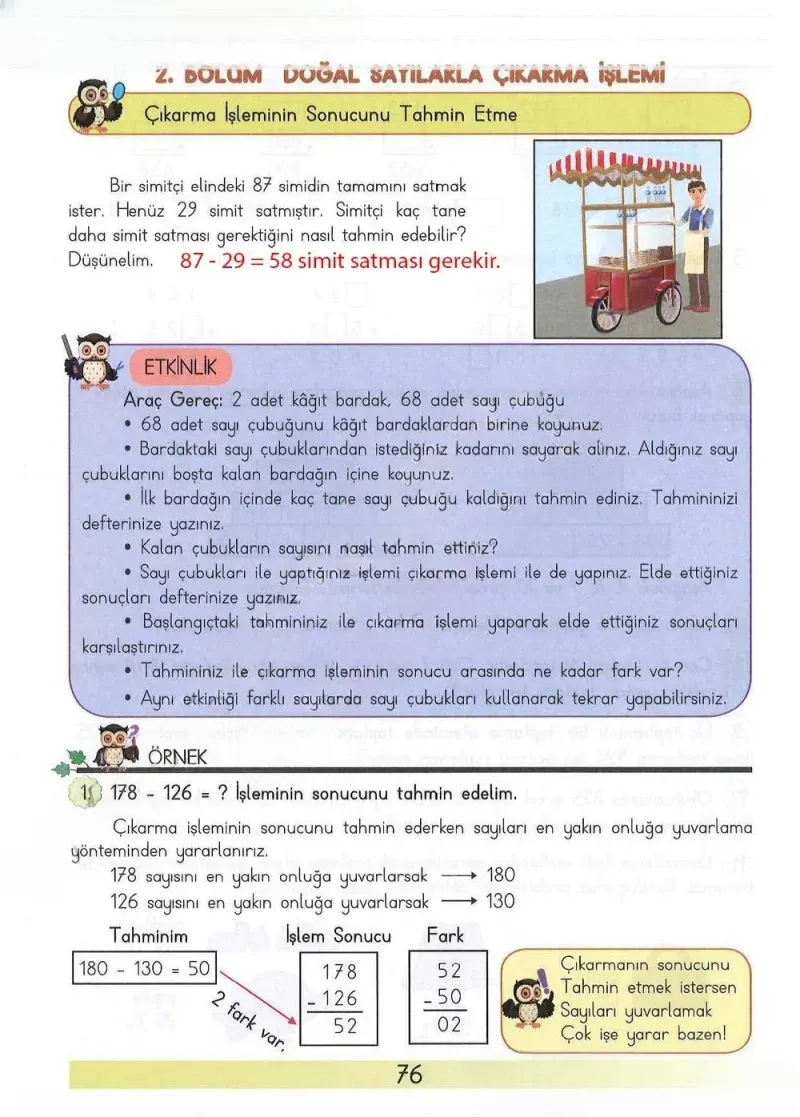 3. Sınıf Matematik Ders Kitabı Cevapları Meb Yayınları Sayfa 76 Çözüm Görseli