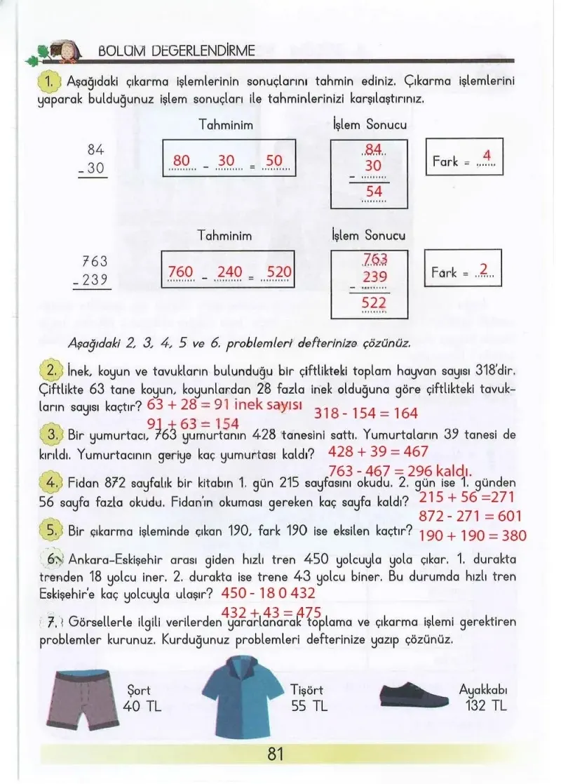 3. Sınıf Matematik Ders Kitabı Cevapları Meb Yayınları Sayfa 81 Çözüm Görseli