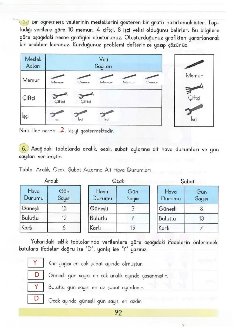 3. Sınıf Matematik Ders Kitabı Cevapları Meb Yayınları Sayfa 92 Çözüm Görseli