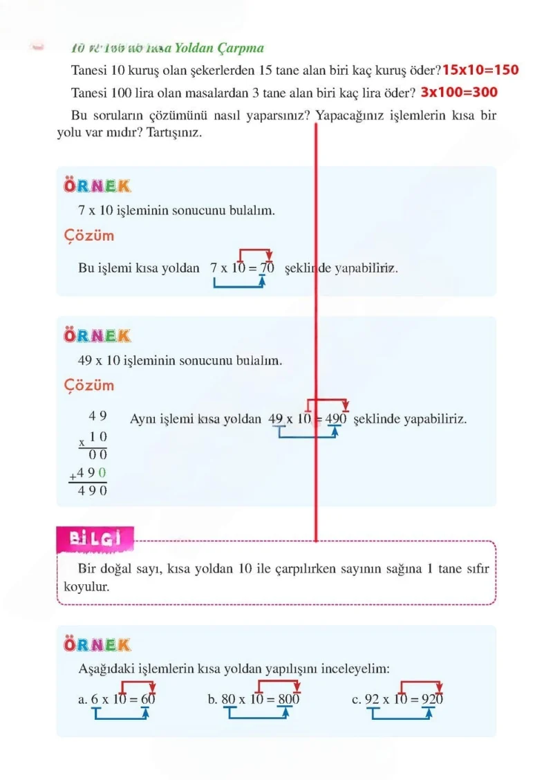3. Sınıf Matematik Ders Kitabı Cevapları Tuna Matbacılık Yayınları Sayfa 105 Çözüm Görseli