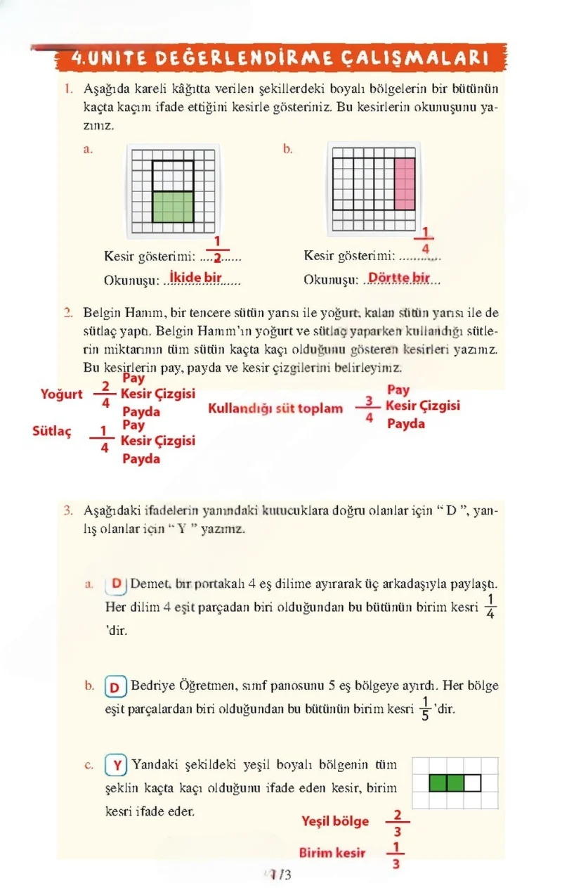 3. Sınıf Matematik Ders Kitabı Cevapları Tuna Matbacılık Yayınları Sayfa 173 Çözüm Görseli