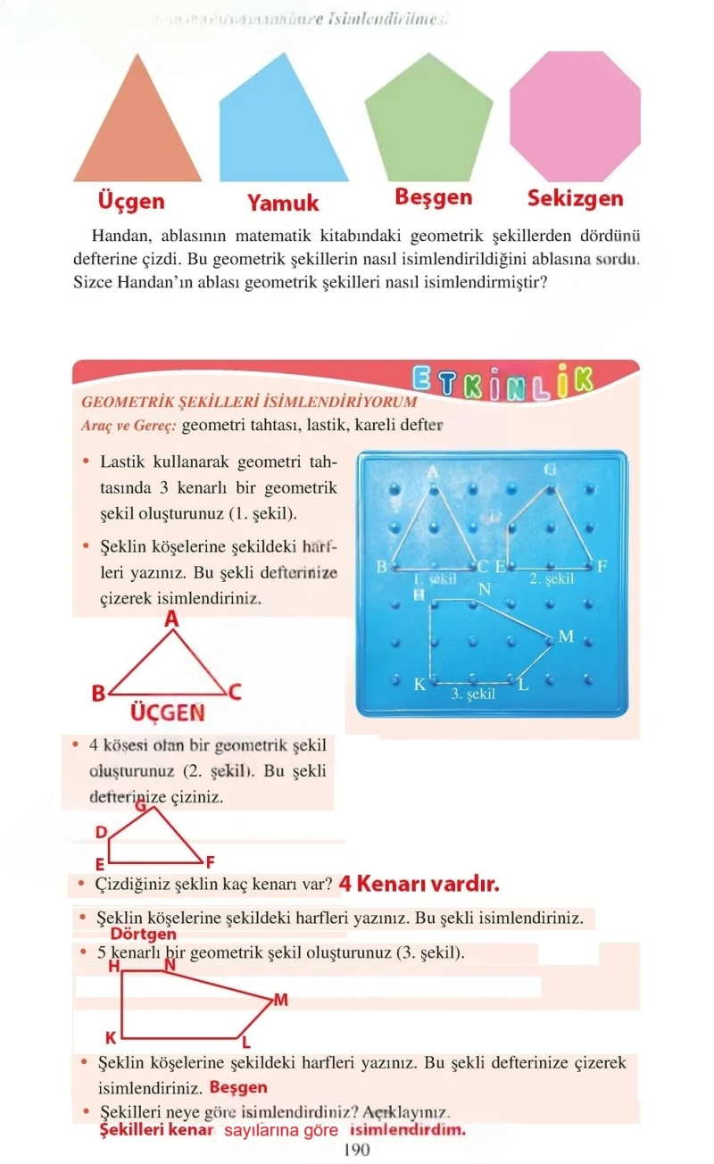 3. Sınıf Matematik Ders Kitabı Cevapları Tuna Matbacılık Yayınları Sayfa 190 Çözüm Görseli