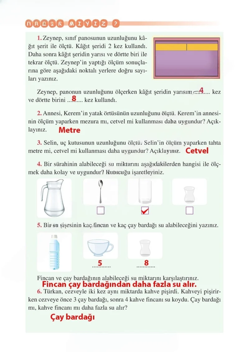 3. Sınıf Matematik Ders Kitabı Cevapları Tuna Matbacılık Yayınları Sayfa 220 Çözüm Görseli