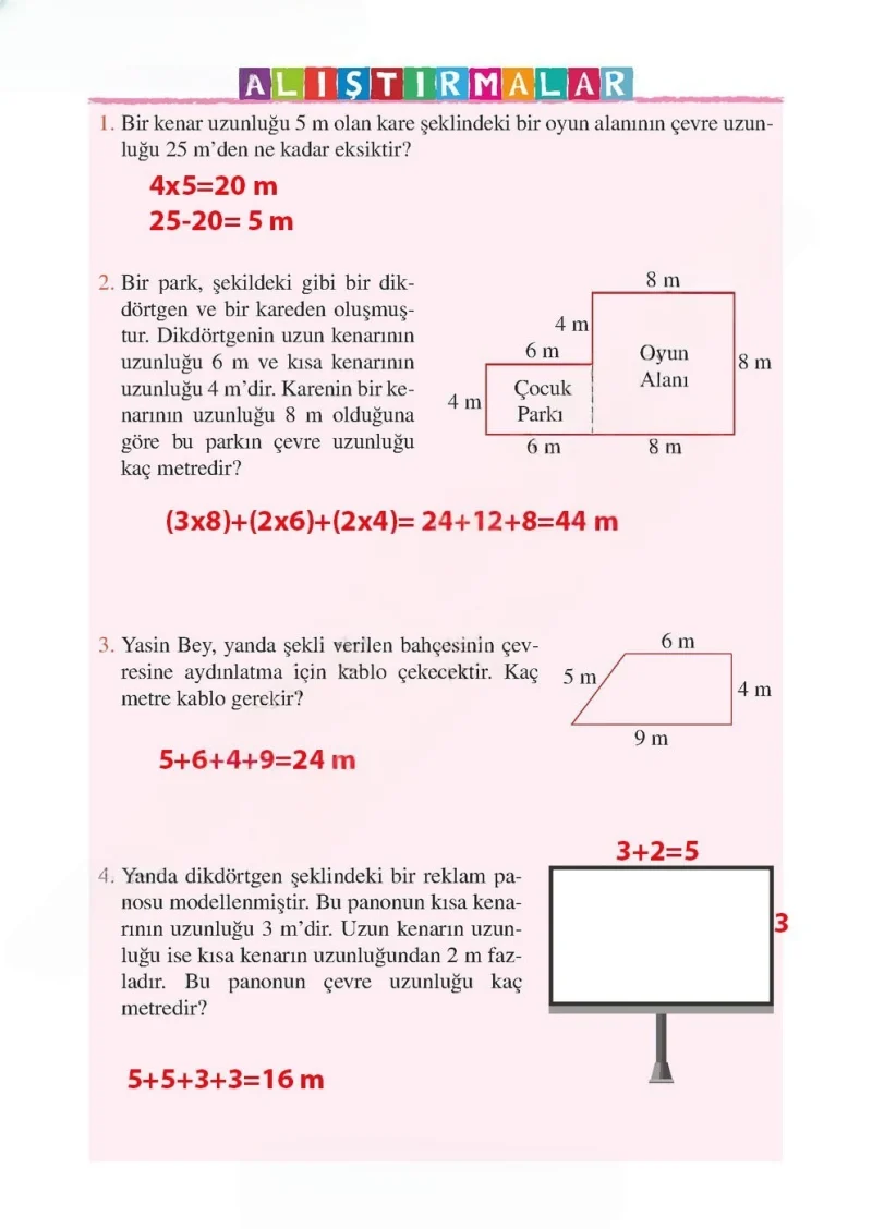 3. Sınıf Matematik Ders Kitabı Cevapları Tuna Matbacılık Yayınları Sayfa 244 Çözüm Görseli