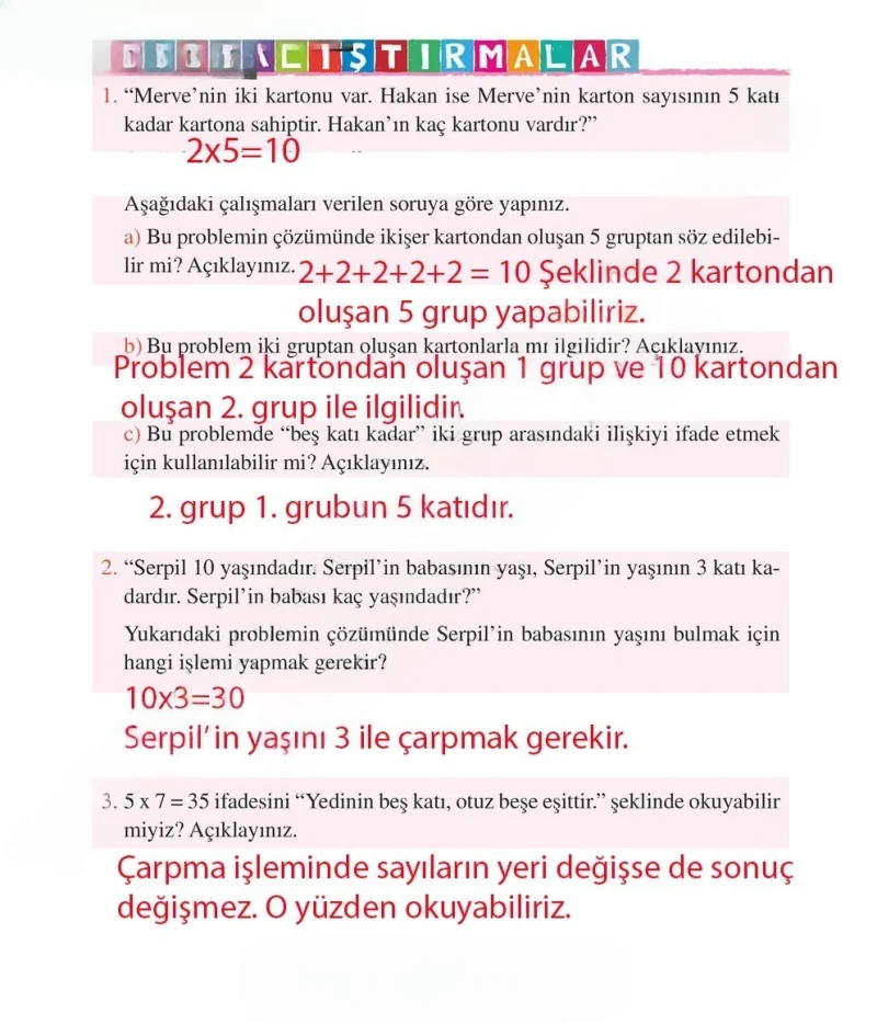 3. Sınıf Matematik Ders Kitabı Cevapları Tuna Matbacılık Yayınları Sayfa 98 Çözüm Görseli