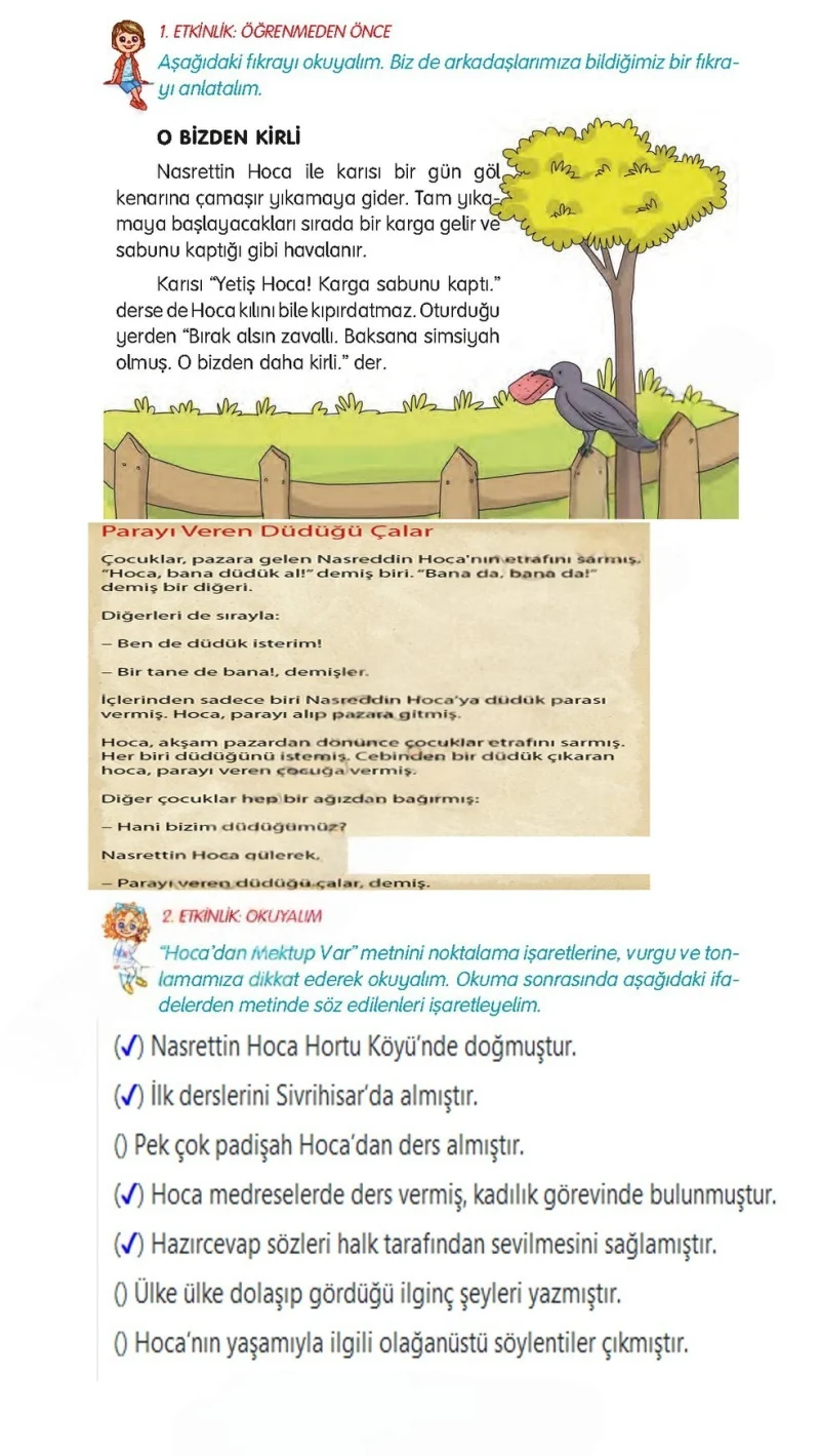 3. Sınıf Türkçe Ders Kitabı Cevapları Gizem Yayınları Sayfa 104 Çözüm Görseli