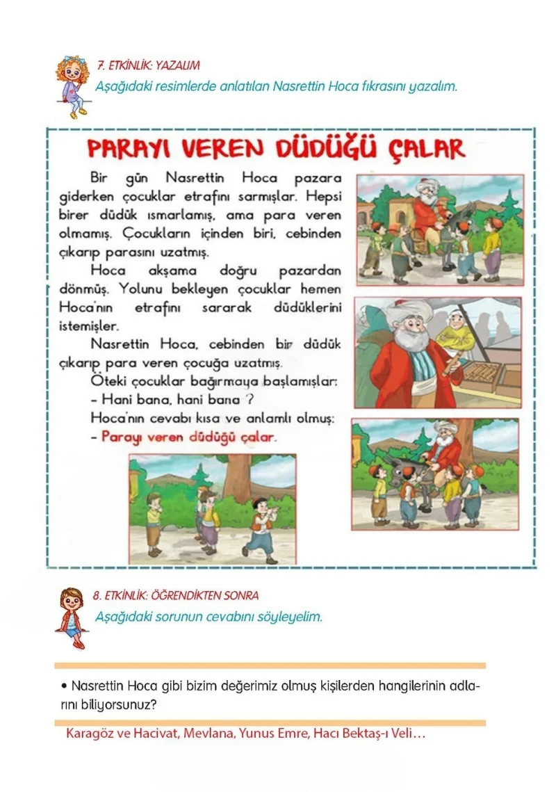 3. Sınıf Türkçe Ders Kitabı Cevapları Gizem Yayınları Sayfa 109 Çözüm Görseli