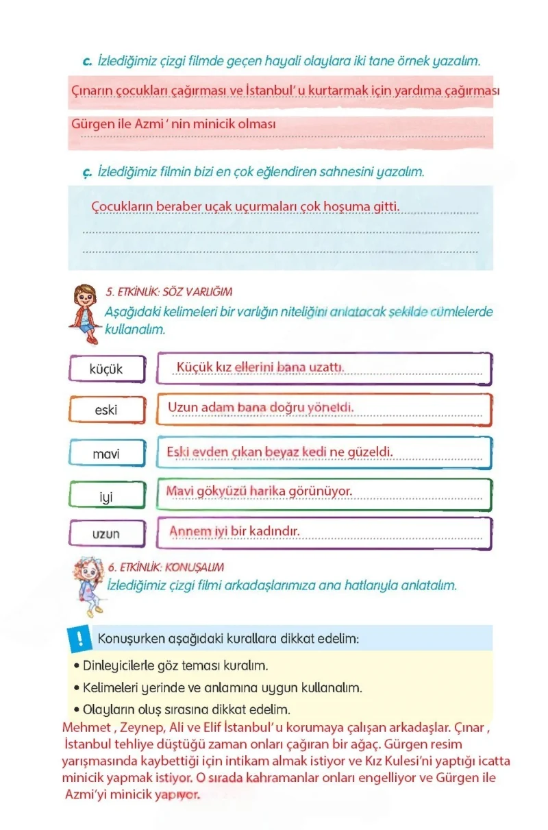 3. Sınıf Türkçe Ders Kitabı Cevapları Gizem Yayınları Sayfa 162 Çözüm Görseli