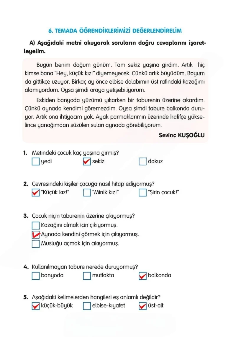 3. Sınıf Türkçe Ders Kitabı Cevapları Gizem Yayınları Sayfa 165 Çözüm Görseli