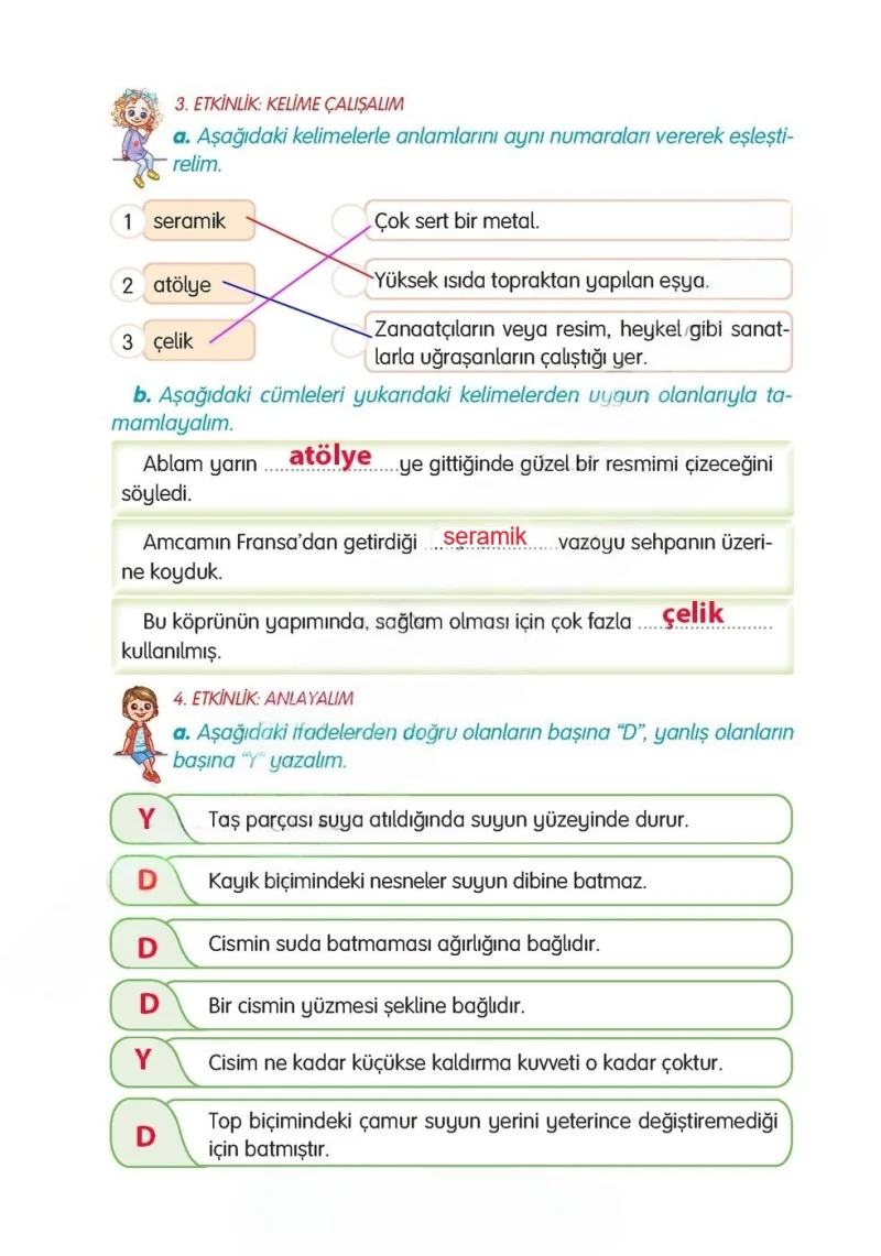 3. Sınıf Türkçe Ders Kitabı Cevapları Gizem Yayınları Sayfa 202 Çözüm Görseli