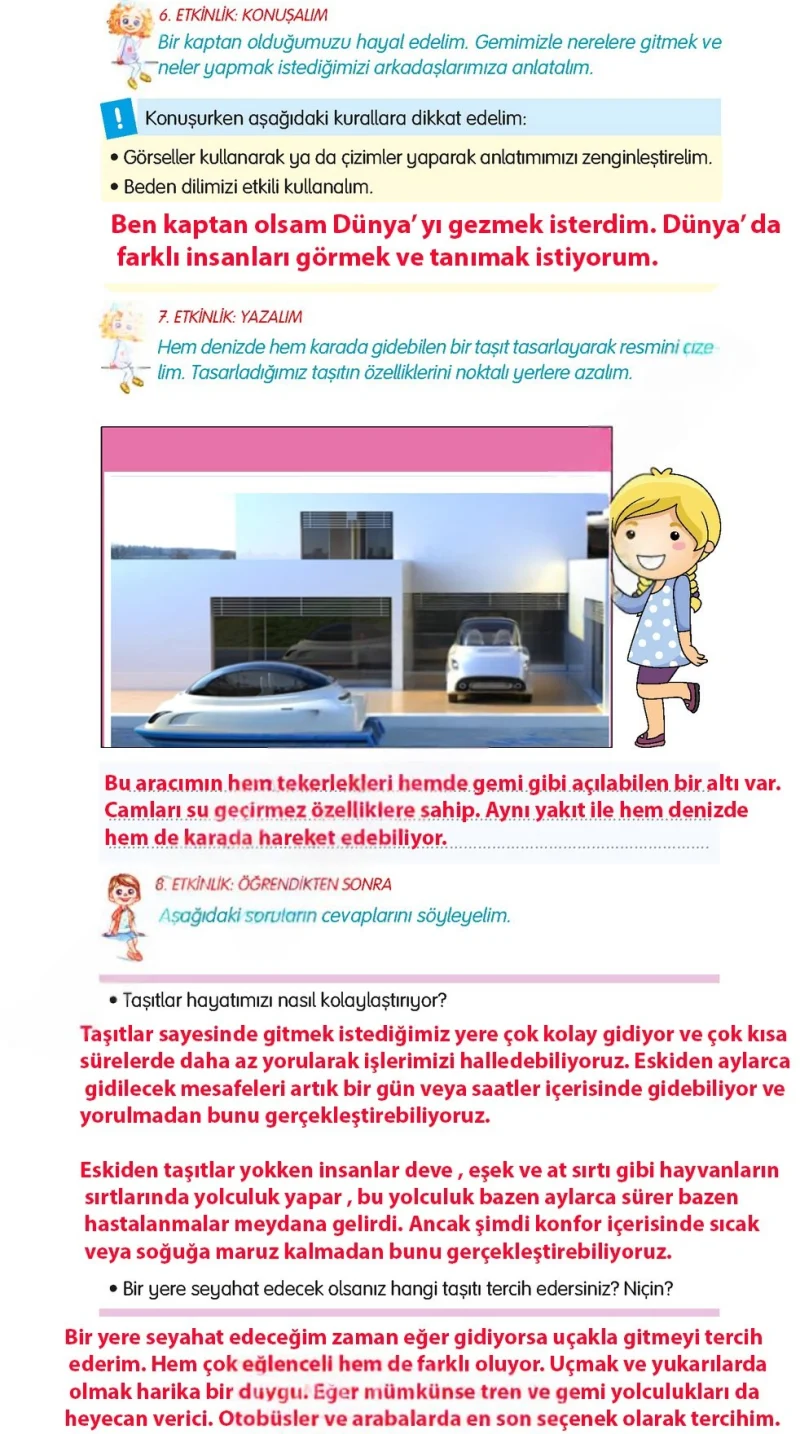 3. Sınıf Türkçe Ders Kitabı Cevapları Gizem Yayınları Sayfa 204 Çözüm Görseli