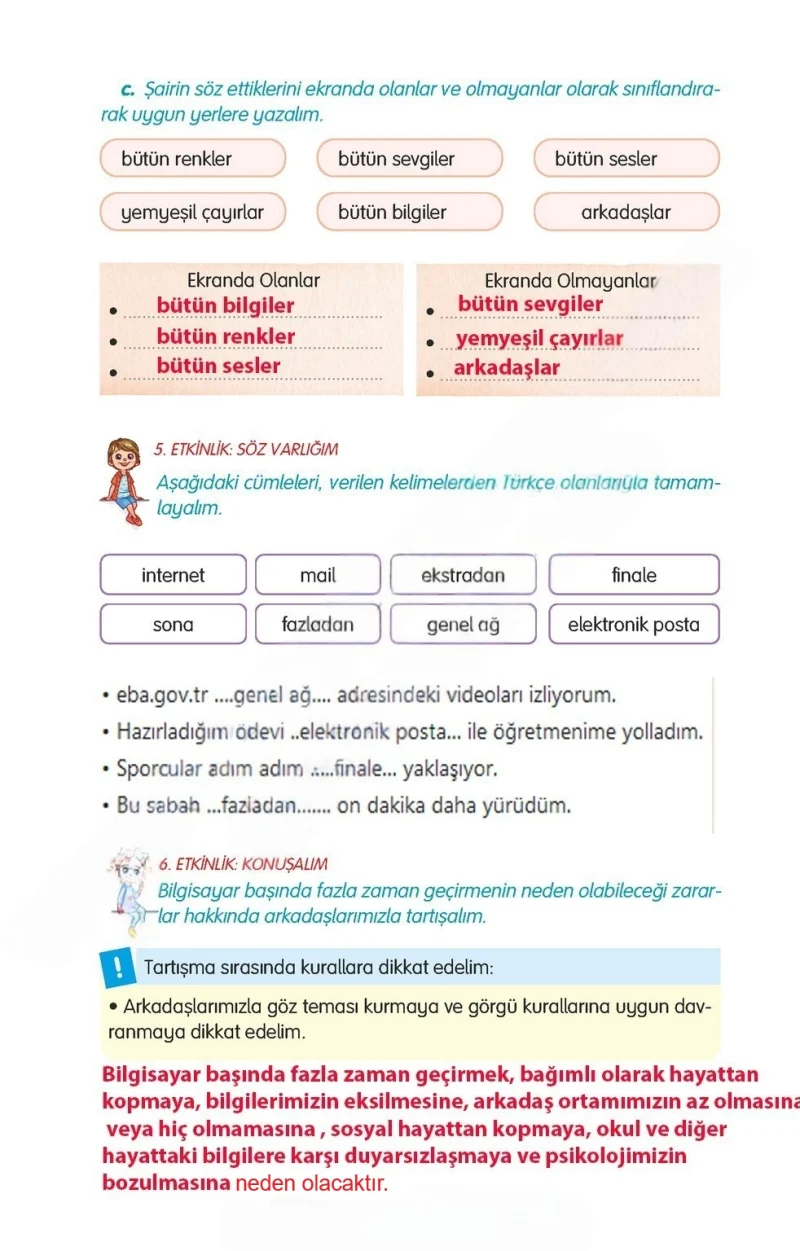 3. Sınıf Türkçe Ders Kitabı Cevapları Gizem Yayınları Sayfa 208 Çözüm Görseli