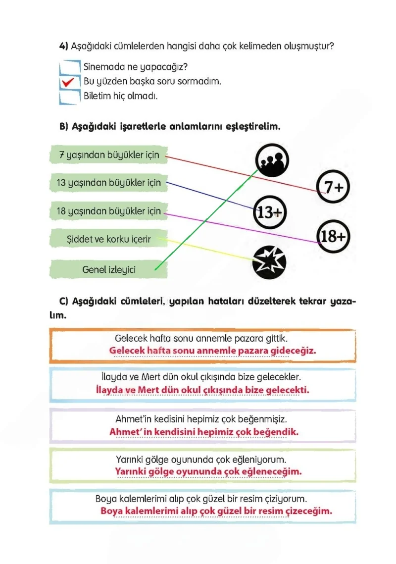 3. Sınıf Türkçe Ders Kitabı Cevapları Gizem Yayınları Sayfa 216 Çözüm Görseli