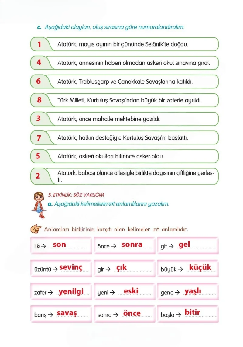 3. Sınıf Türkçe Ders Kitabı Cevapları Gizem Yayınları Sayfa 46 Çözüm Görseli