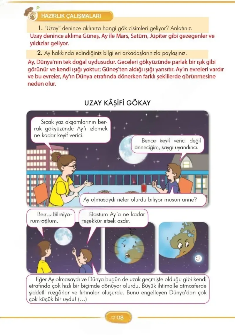 3. Sınıf Türkçe Ders Kitabı Cevapları İlke Yayınları Sayfa 108 Çözüm Görseli