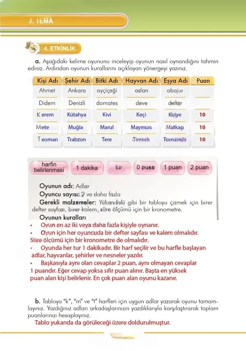 3. Sınıf Türkçe Ders Kitabı Cevapları İlke Yayınları Sayfa 118 Çözüm Görseli